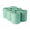 Green Continuous 1ply Roll Towel 76m. (6)