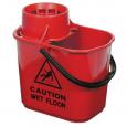 Red Professional Mop Bucket & Wringer 15ltr.