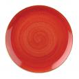 Churchill Stonecast Berry Red Coupe Plate 10.25&quot;. (12)