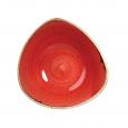 Churchill Stonecast Berry Red Triangle Bowl 9.25&quot;. (12)