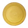 Churchill Stonecast Mustard Yellow Coupe Plate 8.67". (12) - (Case of 12)