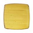 Churchill Stonecast Mustard Yellow Deep Square Plate 10.5". (6)