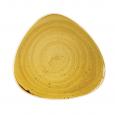 Churchill Stonecast Mustard Yellow Triangle Plate 12.25". (6)