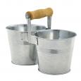 Galvanised Steel Combi Serving Buckets 10cm.