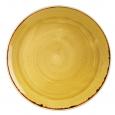 Churchill Stonecast Mustard Yellow Coupe Plate 11.25". (12) - (Case of 12)