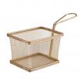 Copper Serving Fry Basket Rectangular 100mm