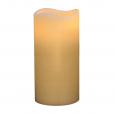 Ivory Wave Rim Frosted Crystal LED Candle 6.5&quot;