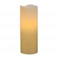 Ivory Wave Rim Frosted Crystal LED Candle 8.5&quot;