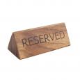 Acacia Wood Reserved Table Sign.