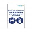 PPE Hand & Eye Protection Sticker.