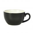 Royal Genware Black Bowl Shaped Cup 8.75oz. (6)