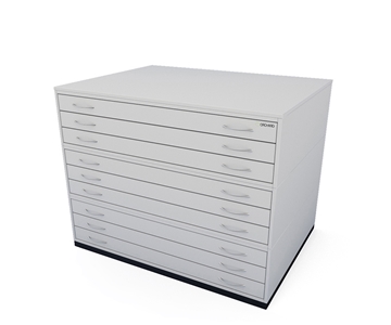 Traditional A0 9 Drawer GREY Plan Chests