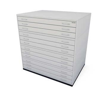 Traditional A0 12 Drawer GREY Plan Chests