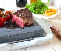 Steak Stone And Plate Set By Black Rock Grill