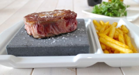 Steak On The Stone with Porcelain Set 