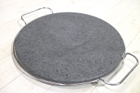 Round Granite Pizza Stone With Chrome Cooling Rack