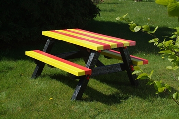 Recycled plastic street furniture