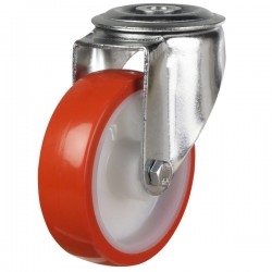 Industrial Bolt Hole Brake Swivel Castor Polyurethane Wheel