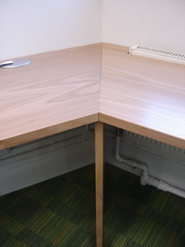 Mitred Worksurfaces and Support Legs for Desks