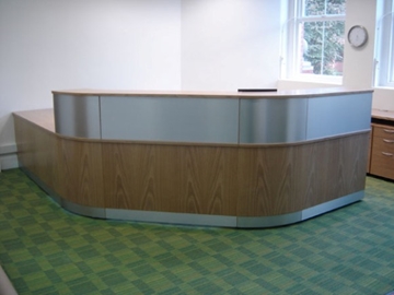 Reception Desk In Oak Veneer