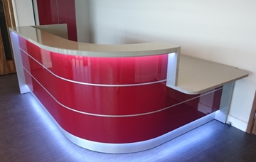 Burgundy Reception Desk