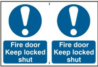 Fire Door Keep Locked Shut Sign 2 Per Sheet
