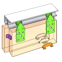 Henderson Double Top Double Track Sliding Door Gear