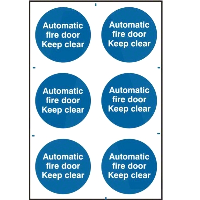 Automatic Fire Door Keep Clear Sign