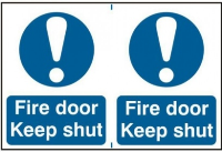 Fire Door Keep Shut Sign 2 Per Sheet