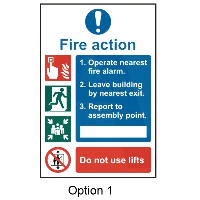 Fire Action Procedure Signs