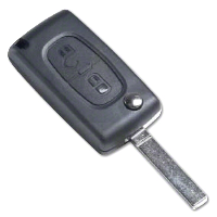 2 Button Flip Remote Case To Suit Citroën and Peugeot