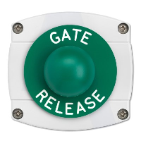 Asec 3E0657-GB-GR Surface Mounted Gate Release Green Dome