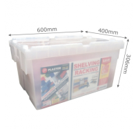 PLAS55LE/CLEAR Transparent Plastic Crates - 55 litre (600 x 400 x 306mm) Euro Size