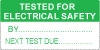 Write On Tested For Electrical Safety 2 Labels 