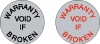 White Delaminating MDPE Circular Printed Tamper Evident Labels 