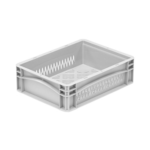 BK-EV43/12HG Basicline (400 x 300 x 120mm) Ventilated Euro Container Tray with Hand Grips