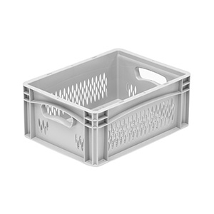 BK-EV43/17 Basicline (400 x 300 x 170mm) Ventilated Euro Container with Hand Holes