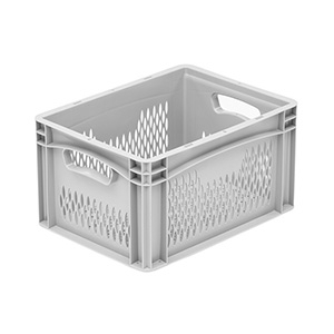 BK-EV43/22 Basicline (400 x 300 x 220mm) Ventilated Euro Container with Hand Holes