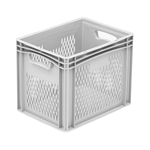 BK-EV43/32 Basicline (400 x 300 x 320mm) Ventilated Euro Container with Hand Holes