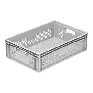 BK-EV64/17 Basicline (600 x 400 x 170mm) Ventilated Euro Container with Hand Holes