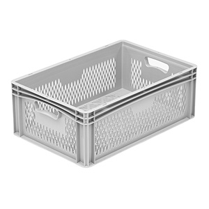 BK-EV64/22 Basicline (600 x 400 x 220mm) Ventilated Euro Container with Hand Holes