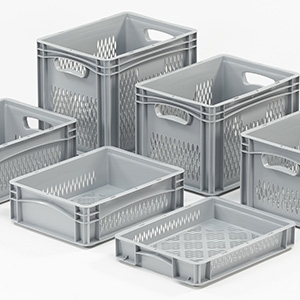 Basicline Euro Stacking Ventilated Containers