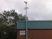 CCTV Camera on a 5m wall mount pole In Wigan
