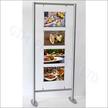 Floor Standing Cable Display - 1x4 A3 Landscape Configuration