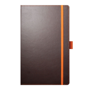 Grained Cover Finish Phoenix Orange Trim Brown Two Tone Notepad