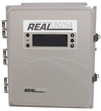 Realtech flow through UV254nm aborbsion & transmissivity monitors