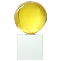 Yellow Glass Globe Award In Sunderland
