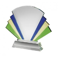 Trio Coloured Fan Plaque Awards In Newcastle Upon Tyne
