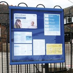 Rail Mounted External Notice Boards