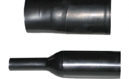 Cross-linked modified polyolefin heat shrink moulded boot